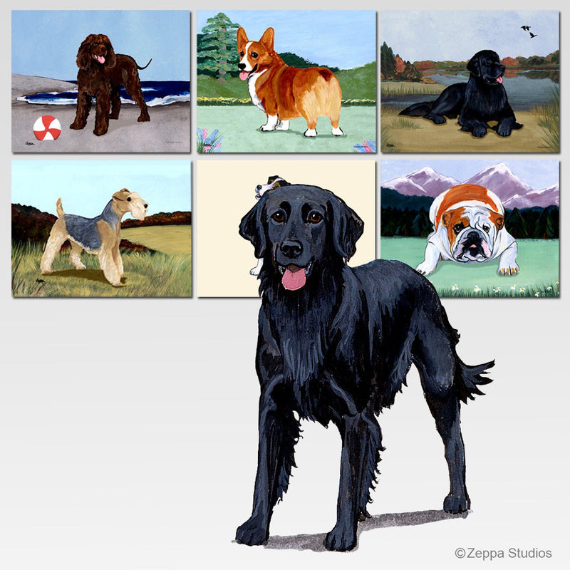 Flat-Coated Retriever Scenic Cutting Board