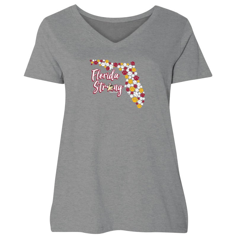 Florida Strong - Ladies Curvy V-Neck Tee