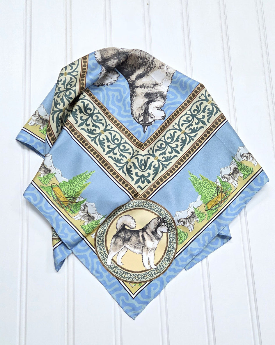 Alaskan Malamute Silk Scarf