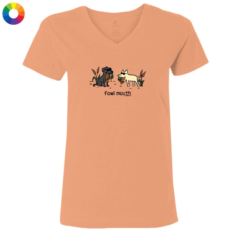 Fowl Mouth - Ladies T-Shirt V-Neck