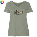 Fowl Mouth - Ladies Curvy V-Neck Tee