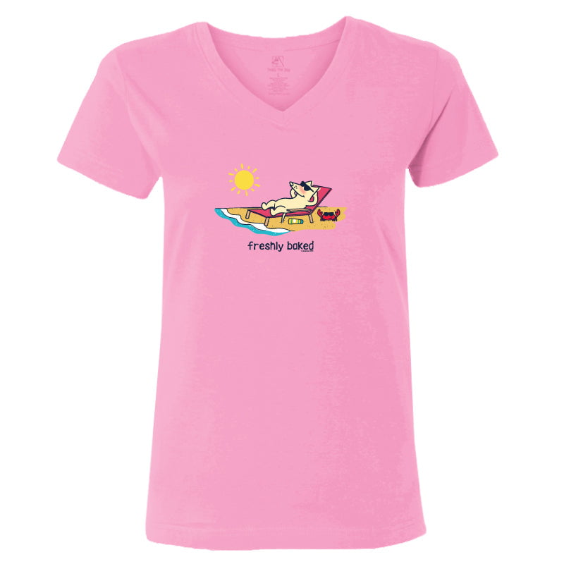 Freshly Baked  - Ladies T-Shirt V-Neck