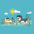 Frolicking Friends - Ladies T-Shirt V-Neck