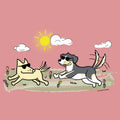 Frolicking Friends - Ladies T-Shirt V-Neck
