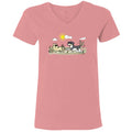 Frolicking Friends - Ladies T-Shirt V-Neck
