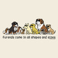 Furends Come in All Shapes and Sizes - Ladies T-Shirt V-Neck