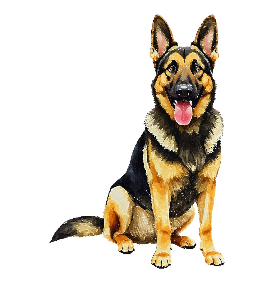 German Shepherd Dog Watercolor - Ceramic Mug