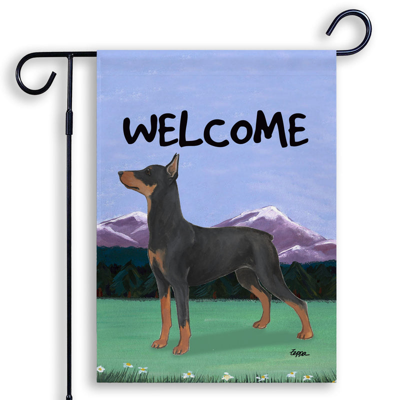 German Pinscher Scenic Garden Flag