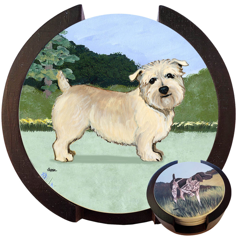 Glen of Imaal Terrier Scenic Bisque Coaster Set