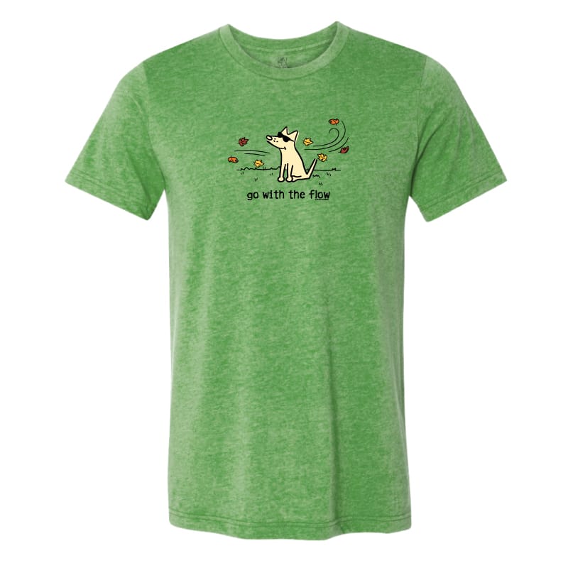 Plain olive green t-shirt on a white background