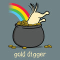 Gold Digger - Ladies Curvy V-Neck Tee