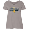 Golden Hour - Ladies Curvy V-Neck Tee