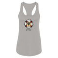 Gray tank top with a dog graphic and 'good boy' text on a white background