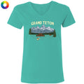 Grand Teton  - Ladies T-Shirt V-Neck