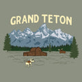 Grand Teton  - Ladies Curvy V-Neck Tee