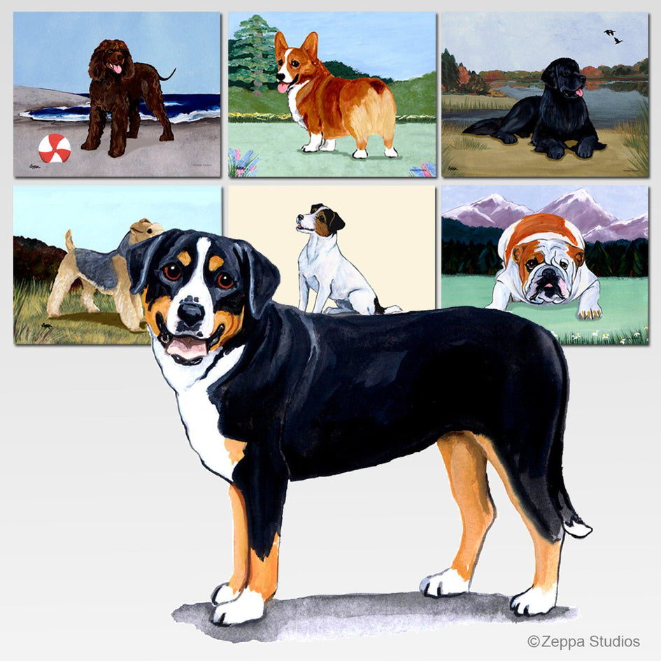 Greater Swiss Mountain Dog Scenic Cutting Board