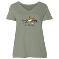 Ground Crew - Ladies Curvy V-Neck Tee