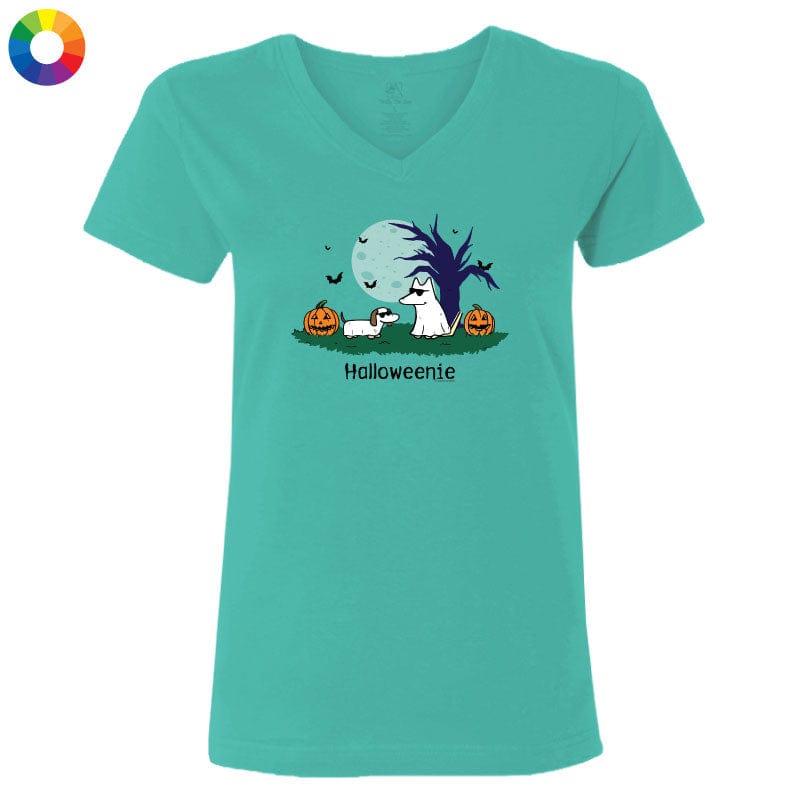 Halloweenie - Ladies T-Shirt V-Neck