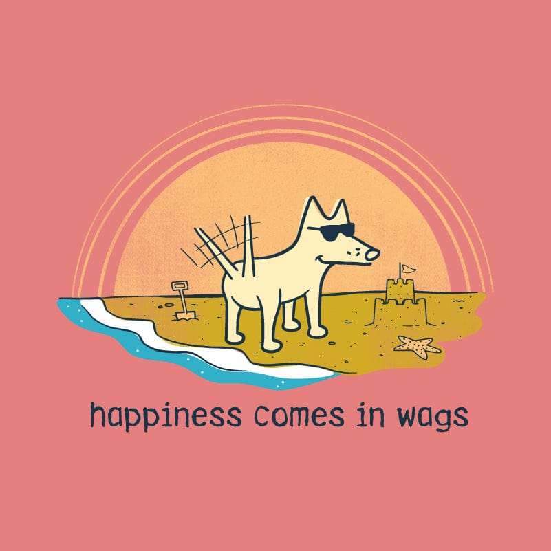 Happiness Comes in Wags - Sweatshirt Pullover Hoodie