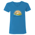 Happiness Comes in Wags - Ladies T-Shirt V-Neck