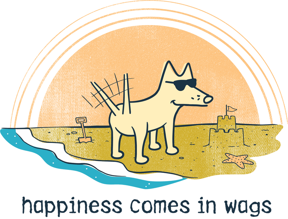Happiness Comes in Wags - Large Coffee Mug
