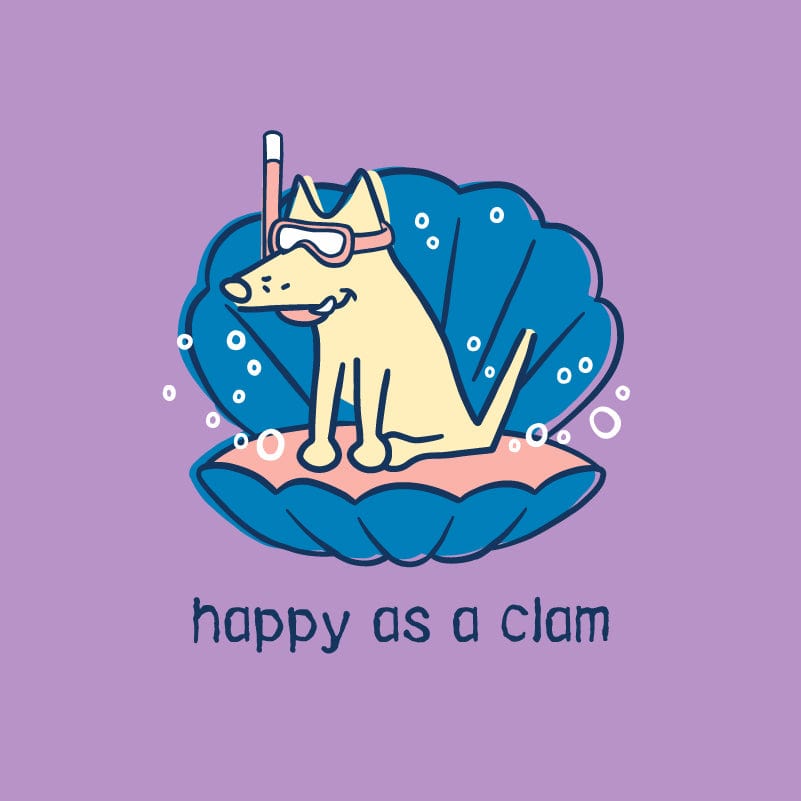 Happy as a Clam - Ladies T-Shirt V-Neck