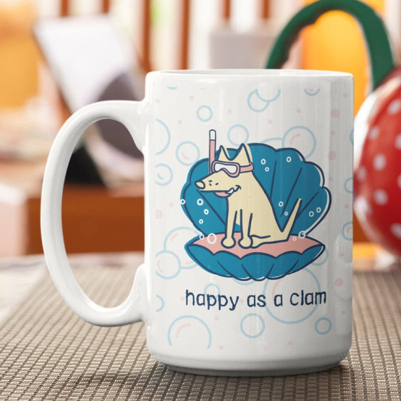 Happy as a Clam - Large Coffee Mug