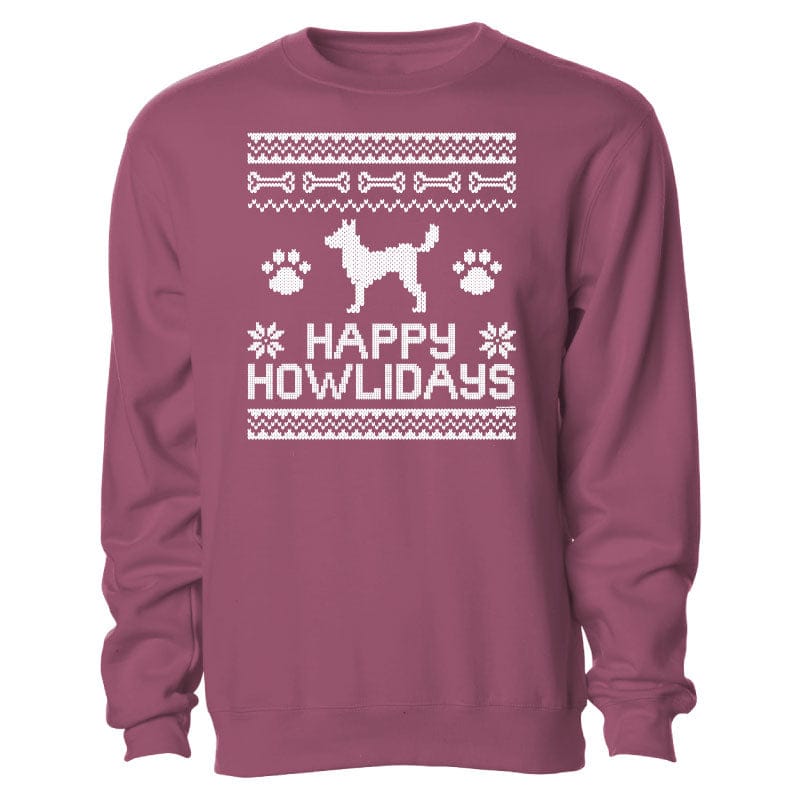 Happy Howlidays Ugly Sweater - Crewneck Sweatshirt