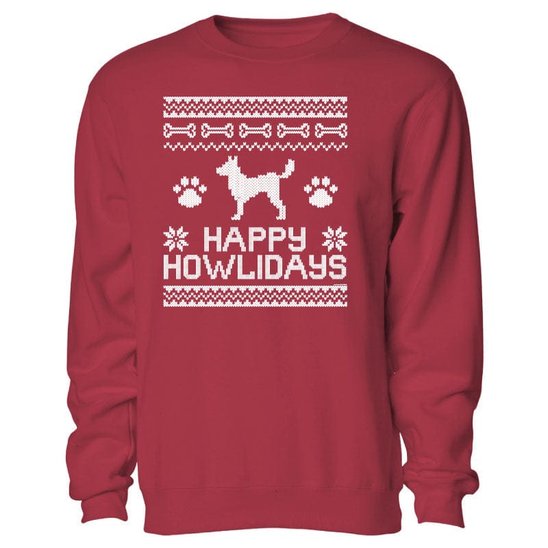 Happy Howlidays Ugly Sweater - Crewneck Sweatshirt