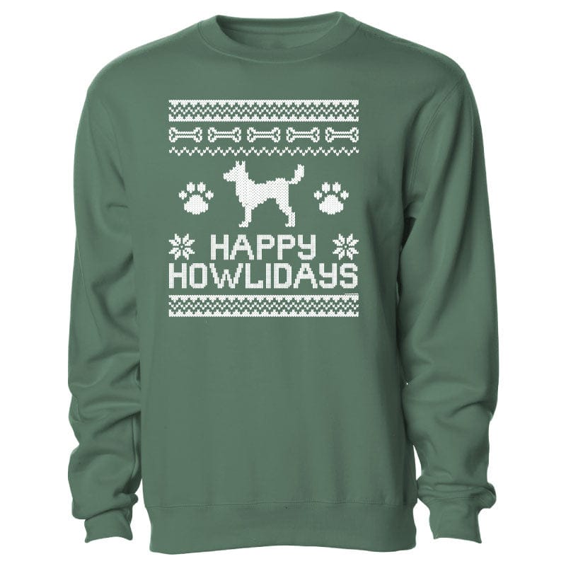 Happy Howlidays Ugly Sweater - Crewneck Sweatshirt
