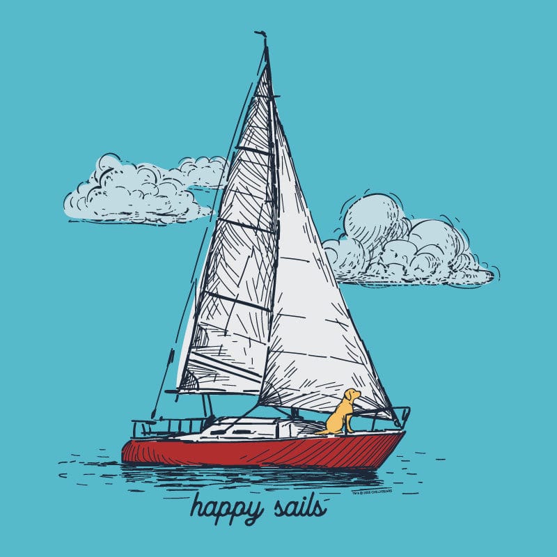 Happy Sails - Ladies T-Shirt V-Neck