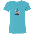 Happy Sails - Ladies T-Shirt V-Neck
