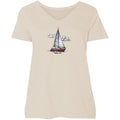 Happy Sails - Ladies Curvy V-Neck Tee