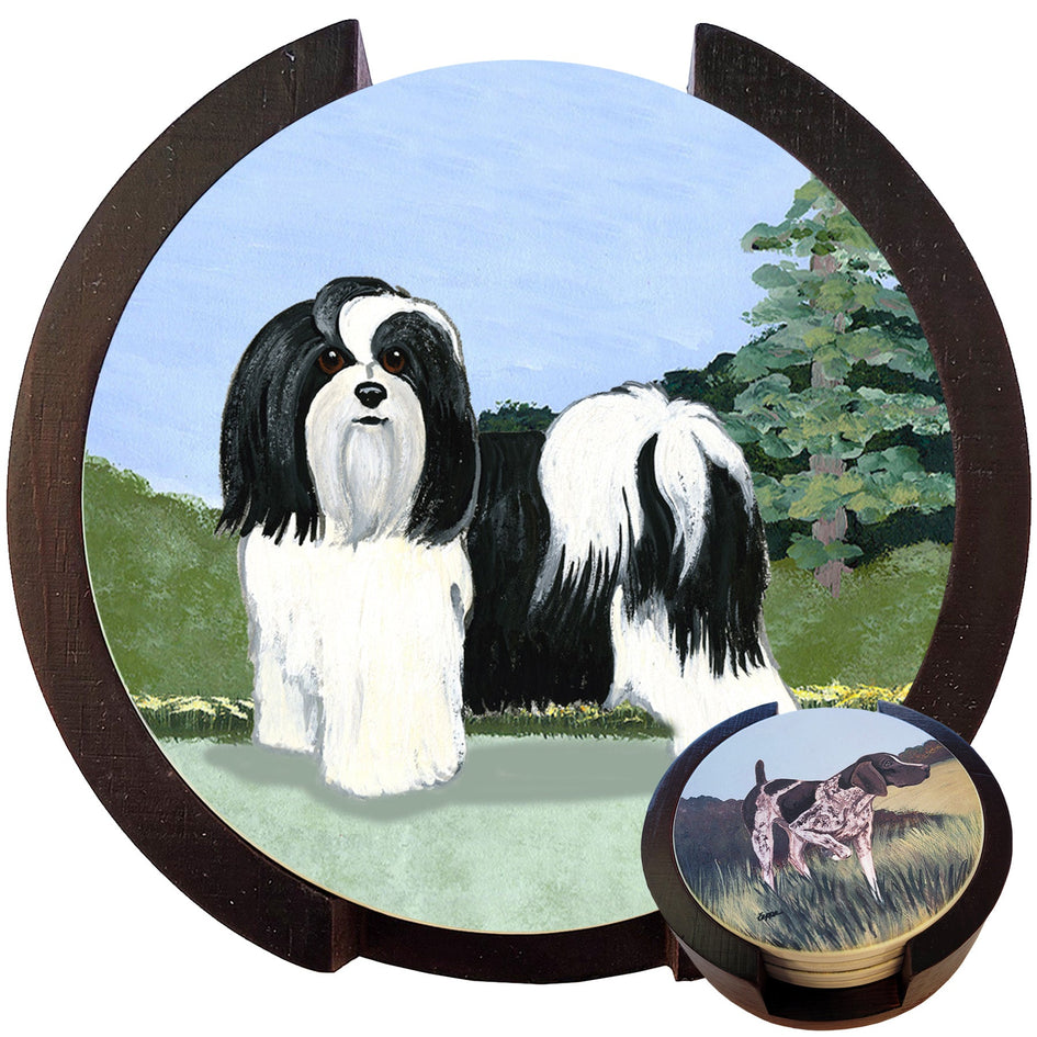 Havanese Scenic Bisque Coaster Set