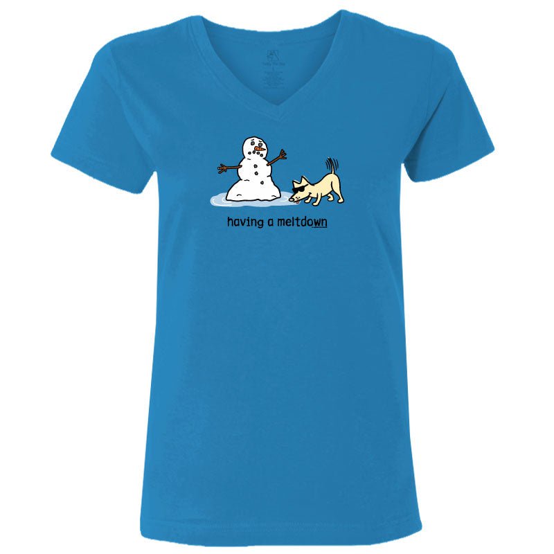 Having a Meltdown - Ladies T-Shirt V-Neck