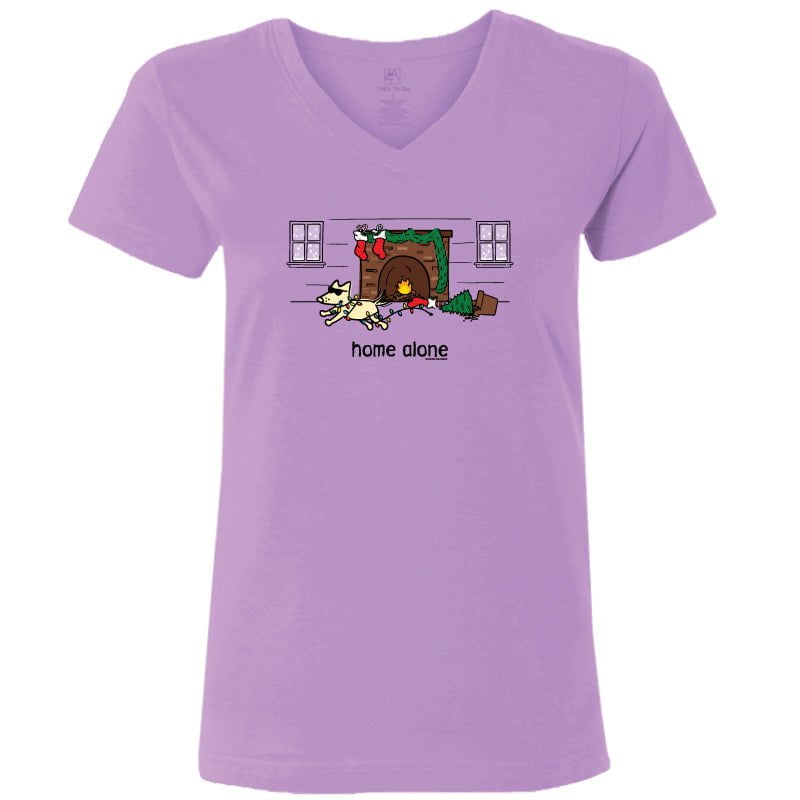 Home Alone - Ladies T-Shirt V-Neck