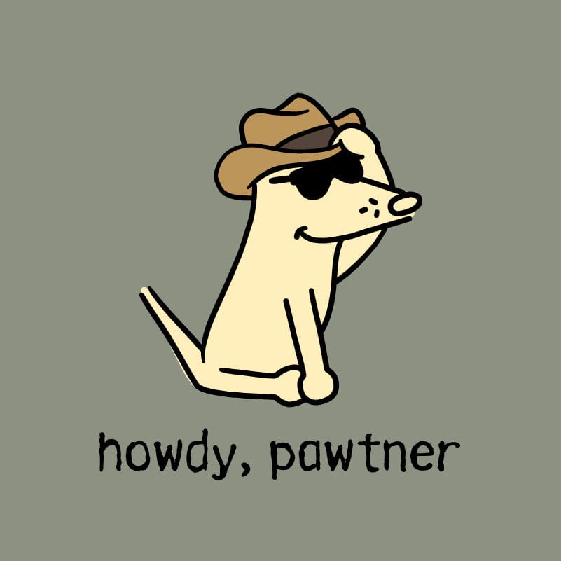 Howdy Pawtner - Ladies Curvy V-Neck Tee
