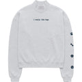 I Really Like Dogs Embroidered Mock Neck Sweatshirt