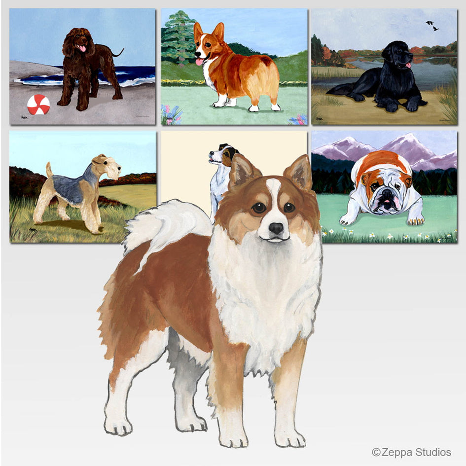 Icelandic Sheepdog Scenic Cutting Board