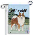 Icelandic Sheepdog Scenic Garden Flag