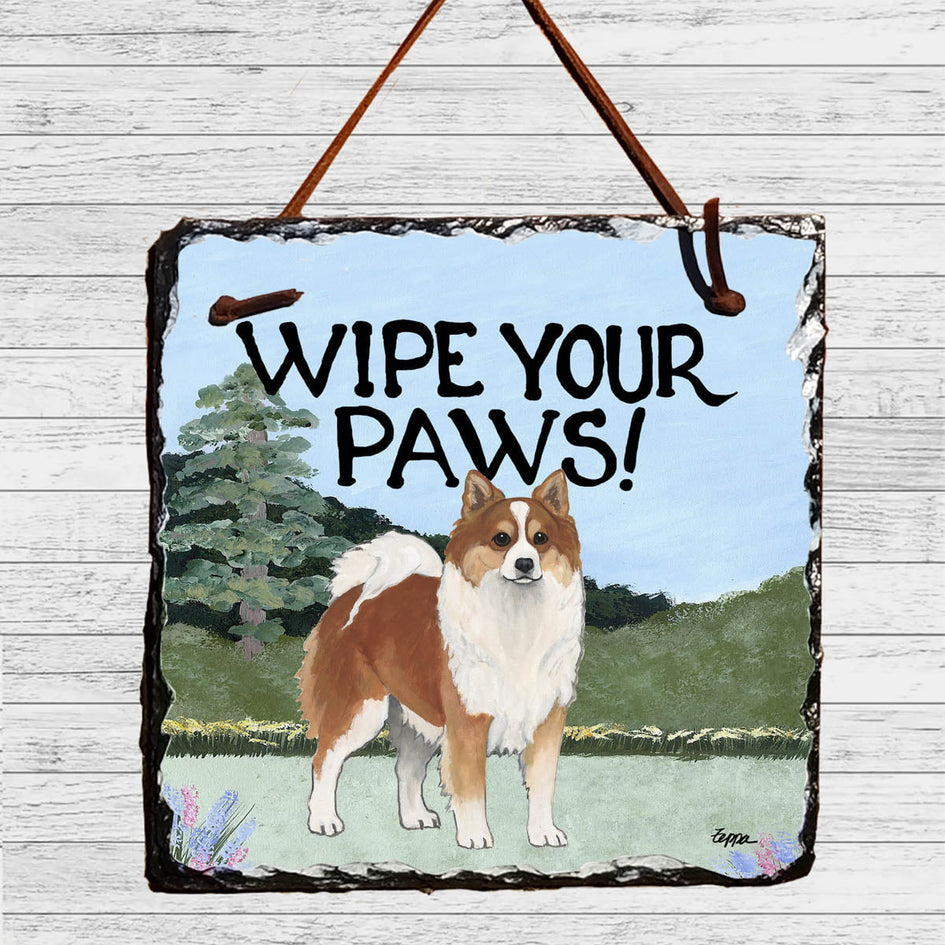 Icelandic Sheepdog Slate Sign