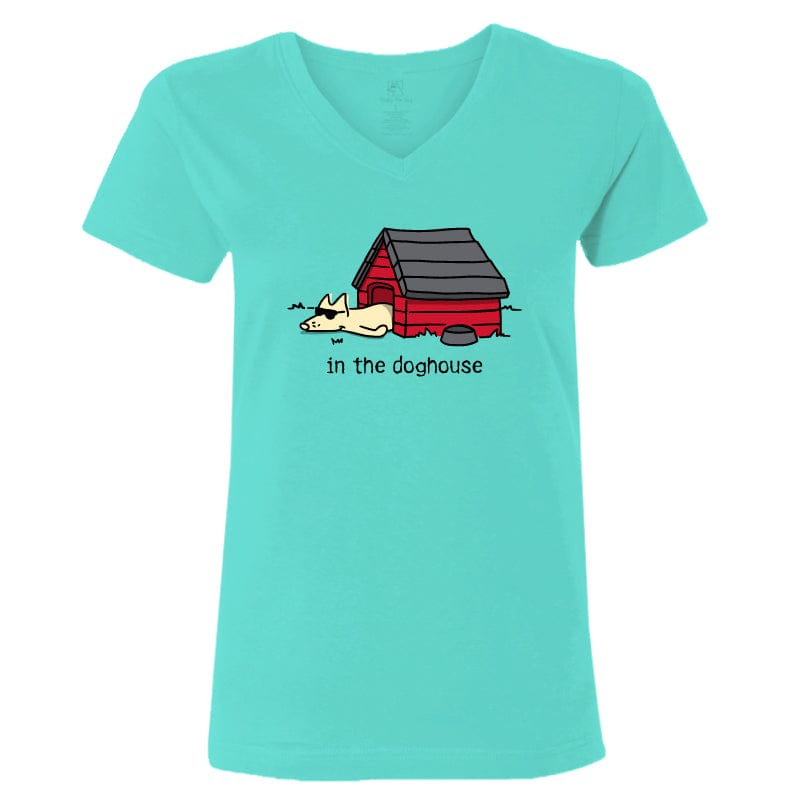 In the Doghouse  - Ladies T-Shirt V-Neck