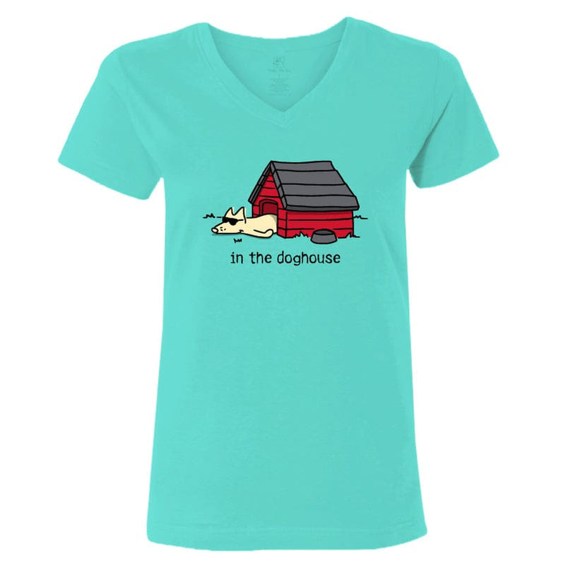 In the Dog House  - Ladies T-Shirt V-Neck