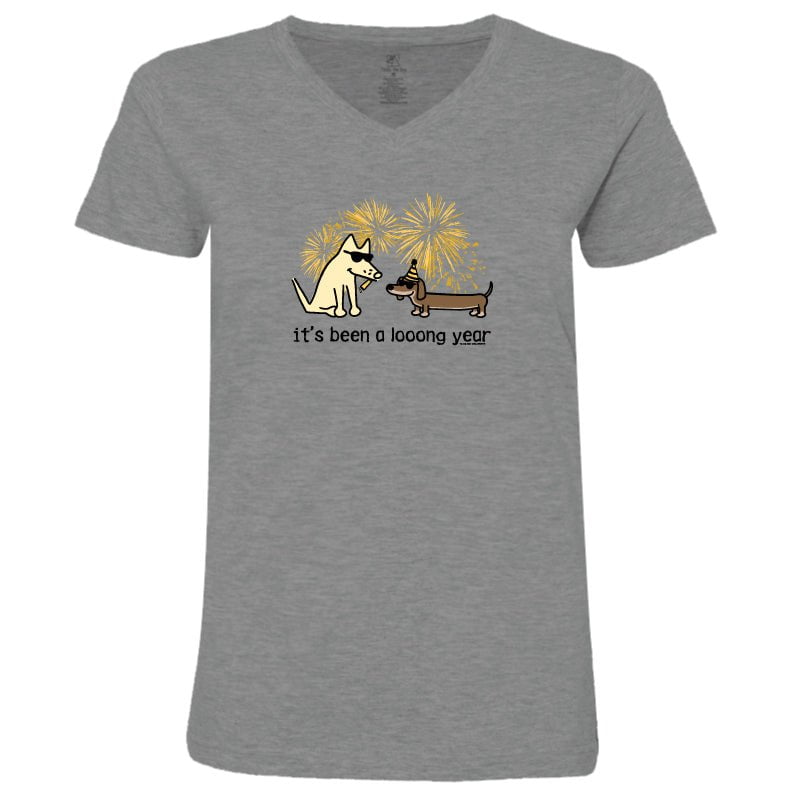 It's Been a Long Year - Ladies T-Shirt V-Neck