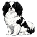 Japanese Chin Watercolor - Ceramic Mug