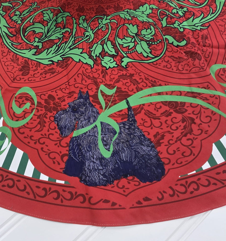 Scottish Terrier Christmas Tree Skirt