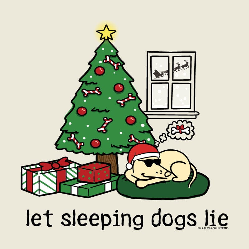 Let Sleeping Dogs Lie  - Ladies T-Shirt V-Neck