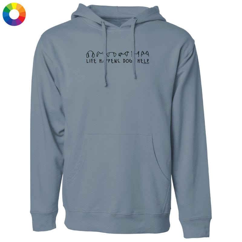 Life Happens Dogs Help - Sweatshirt Pullover Hoodie