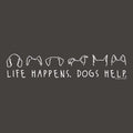 Life Happens Dogs Help - Ladies Curvy V-Neck Tee