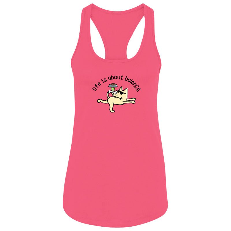 Life's About Balance - Ladies Racerback Tank Top